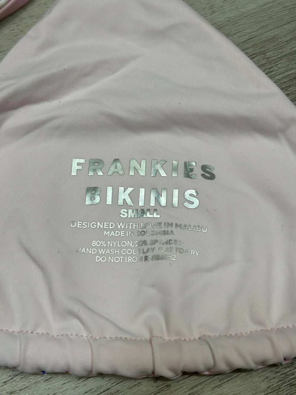 Frankie's Bikinis Fairytale Butterfly Floral‎ Vine Charm Chain Triangle Swim Top